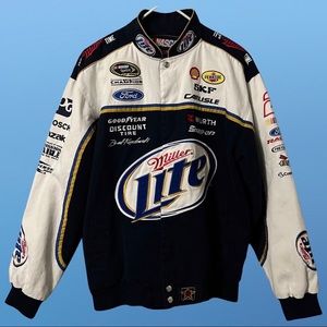 Vintage Ford NASCAR Race Bomber Jacket | Miller Lite Beer Coat